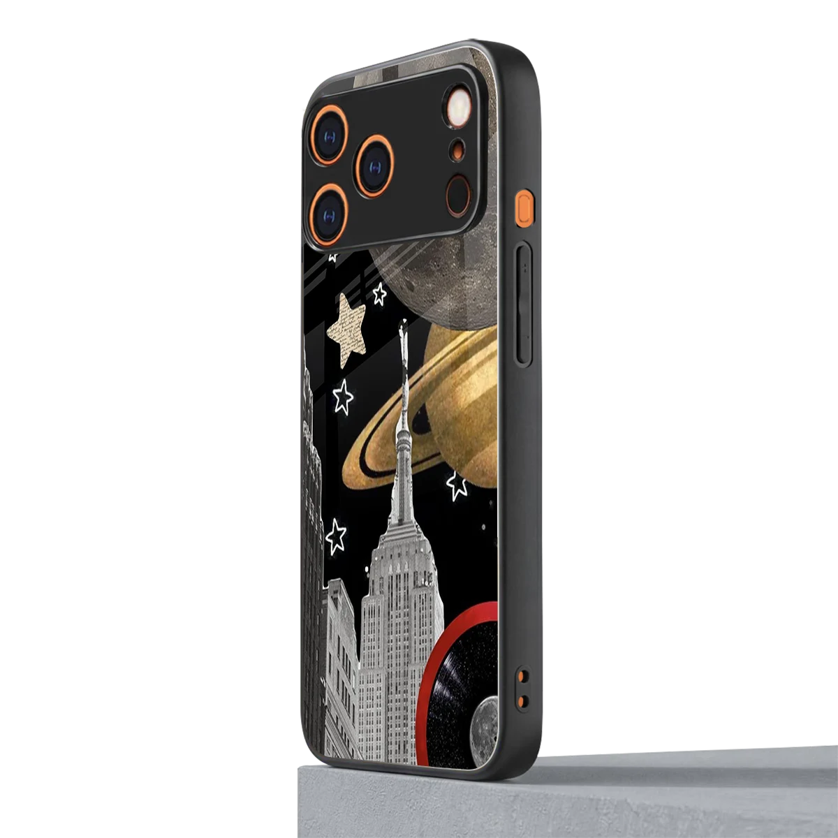 City Cosmos iphone 17 pro mobile cover | shockproof glass phone case