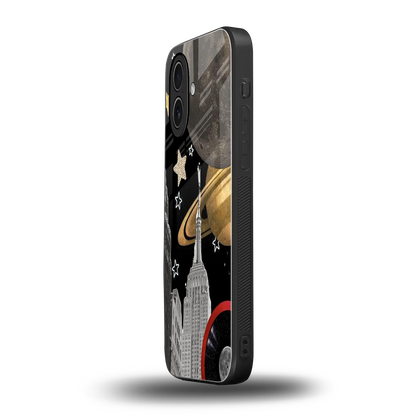 City Cosmos iphone 17 mobile cover | shockproof glass phone case