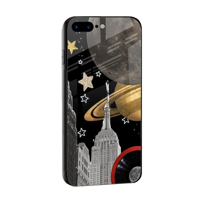 City Cosmos sleek iphone 8 plus cover with tempered glass back and TPU edges