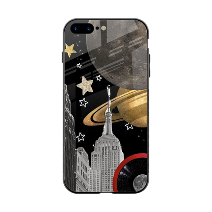 City Cosmos back phone cover | glass case for iphone 8 plus