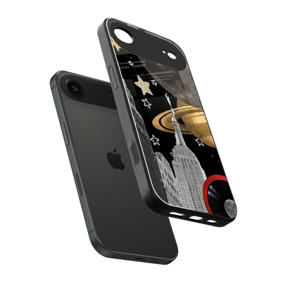 City Cosmos sleek iphone air cover with tempered glass back and TPU edges