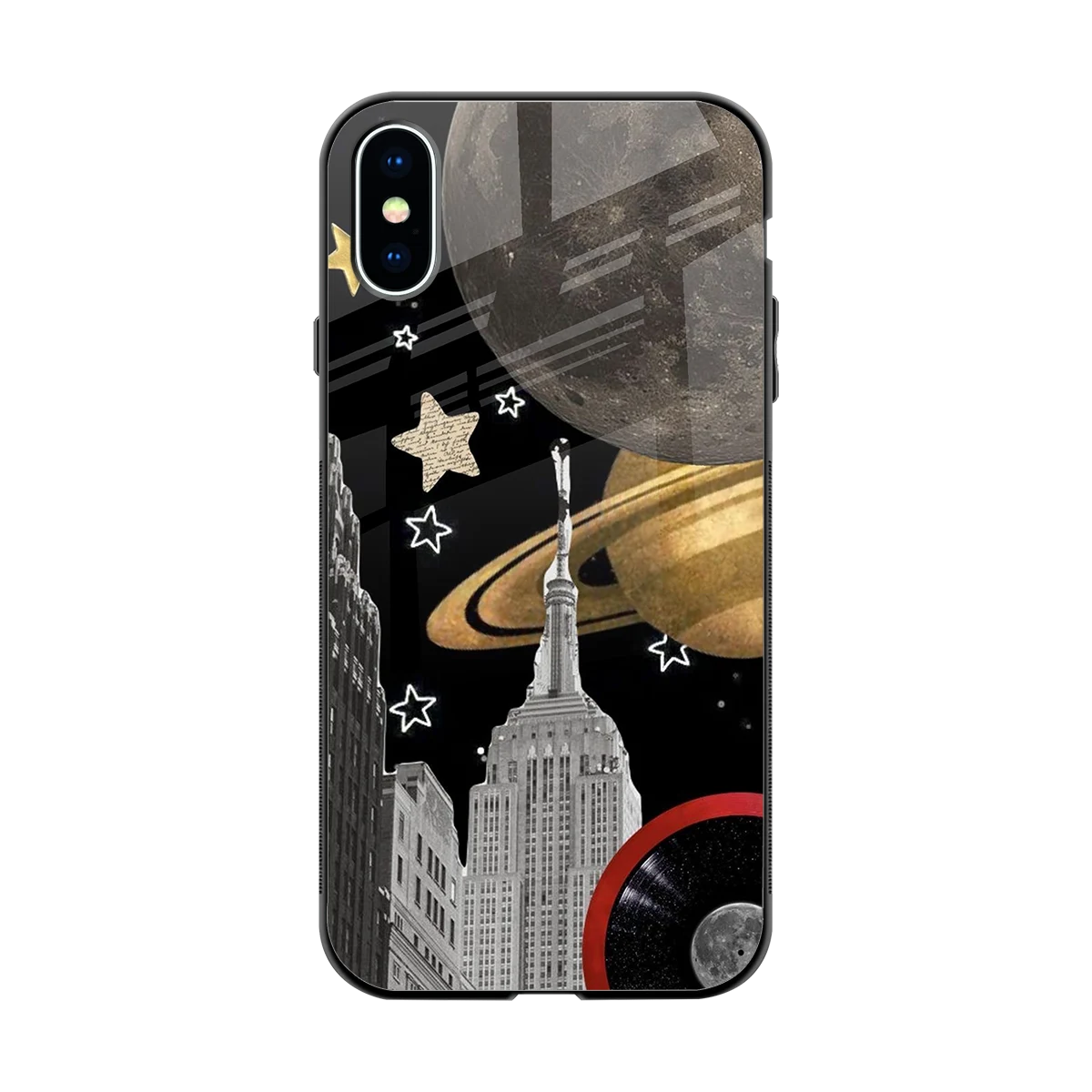 City Cosmos back phone cover | glass case for iphone x