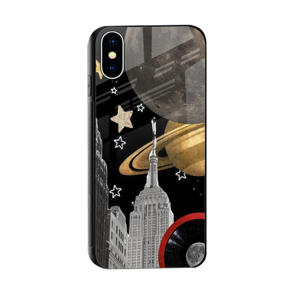 City Cosmos sleek iphone x cover with tempered glass back and TPU edges