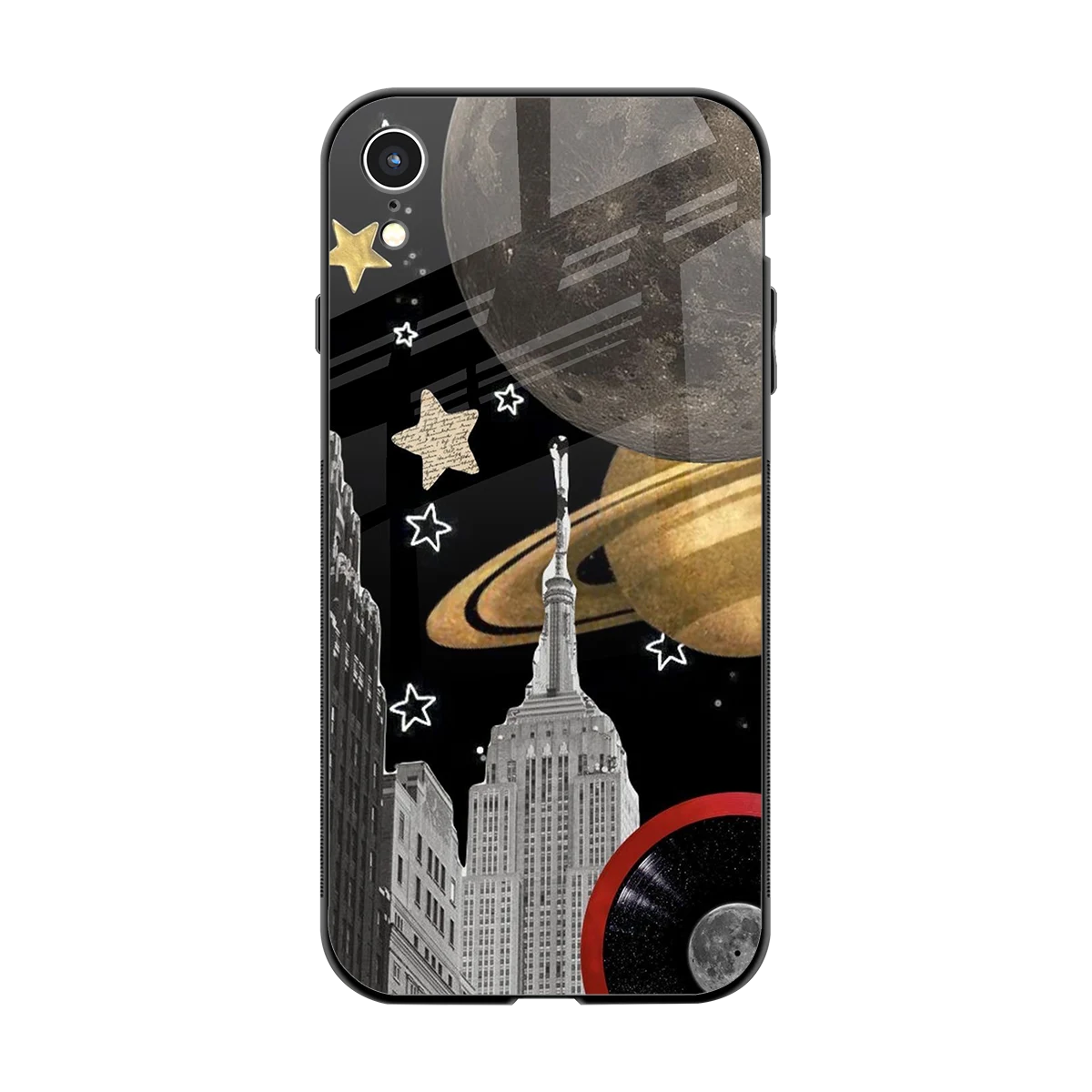 City Cosmos back phone cover | glass case for iphone xr