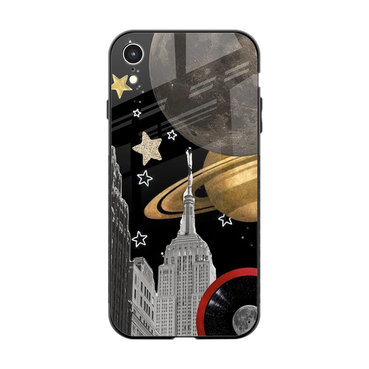 City Cosmos back phone cover | glass case for iphone xr