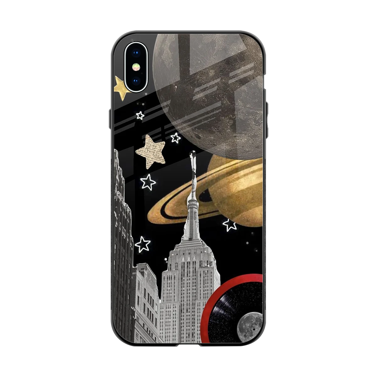 City Cosmos back phone cover | glass case for iphone xs max