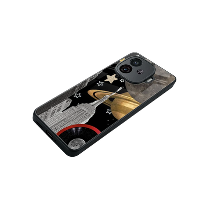 City Cosmos stylish phone case for iqoo neo 10r 5g | glossy glass and slim fit