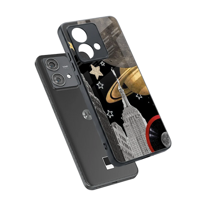 City Cosmos sleek motorola edge 40 neo 5g cover with tempered glass back and TPU edges
