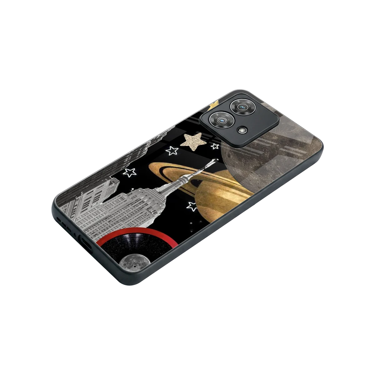 City Cosmos stylish phone case for motorola edge 40 neo 5g | glossy glass and slim fit