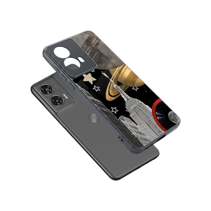 City Cosmos sleek motorola edge 50 fusion cover with tempered glass back and TPU edges