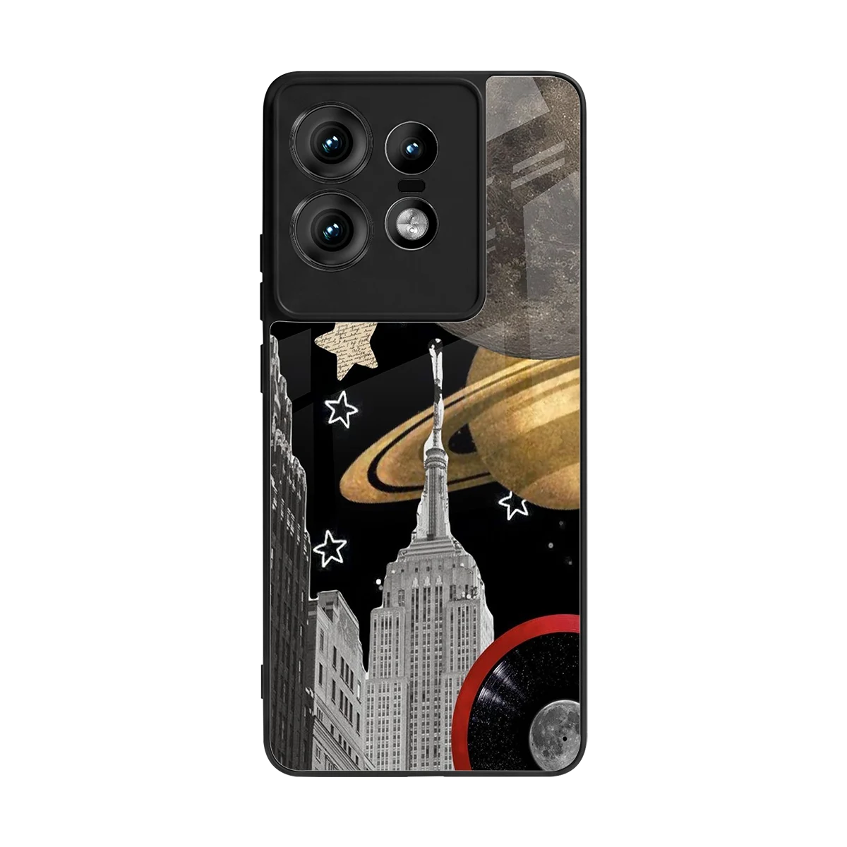 City Cosmos back phone cover | glass case for motorola edge 50 pro
