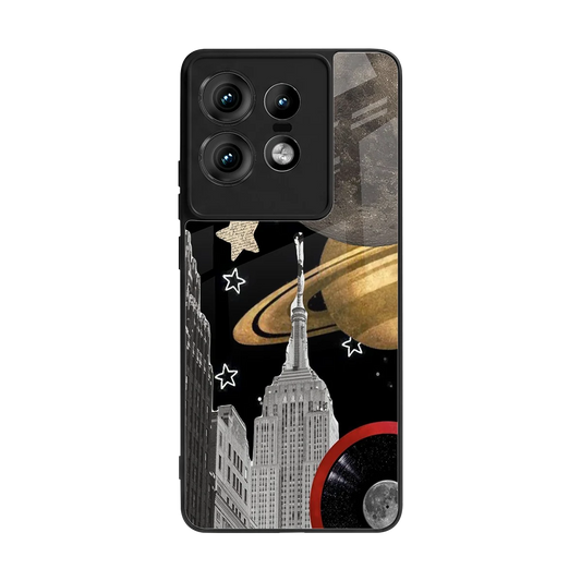 City Cosmos back phone cover | glass case for motorola edge 50 pro