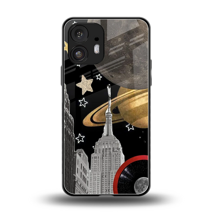 City Cosmos back phone cover | glass case for nothing phone 2