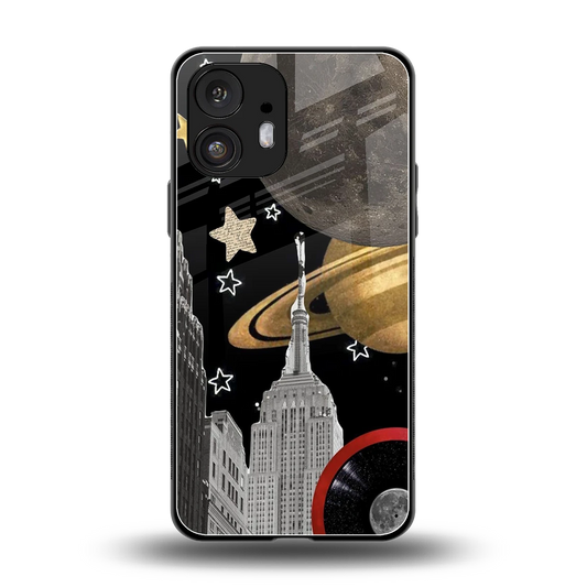 City Cosmos back phone cover | glass case for nothing phone 2
