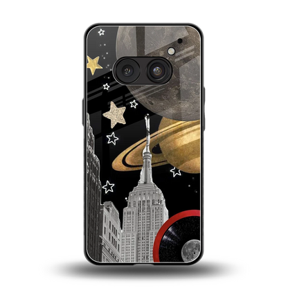 City Cosmos back phone cover | glass case for nothing phone 2a plus