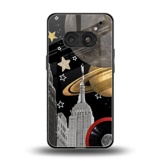 City Cosmos back phone cover | glass case for nothing phone 2a plus