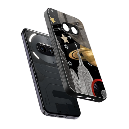 City Cosmos sleek nothing phone 2a cover with tempered glass back and TPU edges
