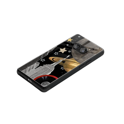 City Cosmos stylish phone case for nothing phone 2a plus | glossy glass and slim fit