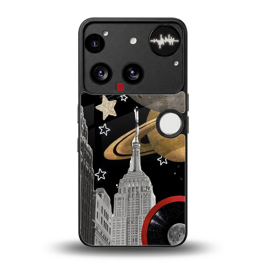 City Cosmos back phone cover | glass case for nothing phone 3