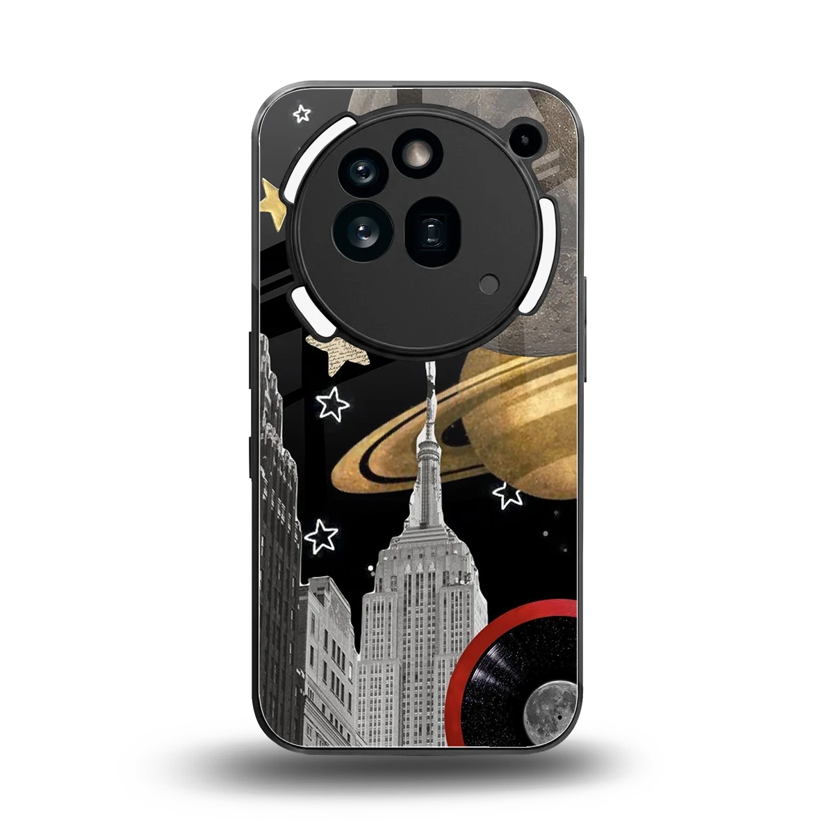 City Cosmos back phone cover | glass case for nothing phone 3a pro