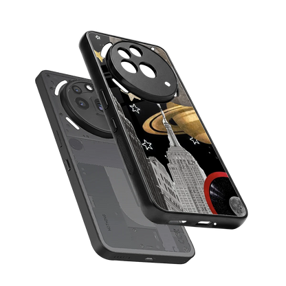 City Cosmos sleek nothing phone 3a pro cover with tempered glass back and TPU edges