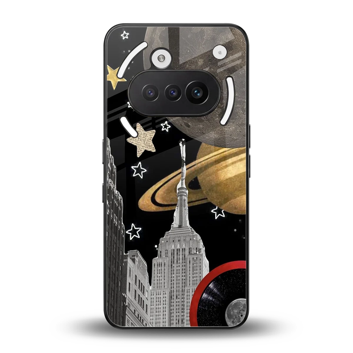 City Cosmos back phone cover | glass case for nothing phone 3a
