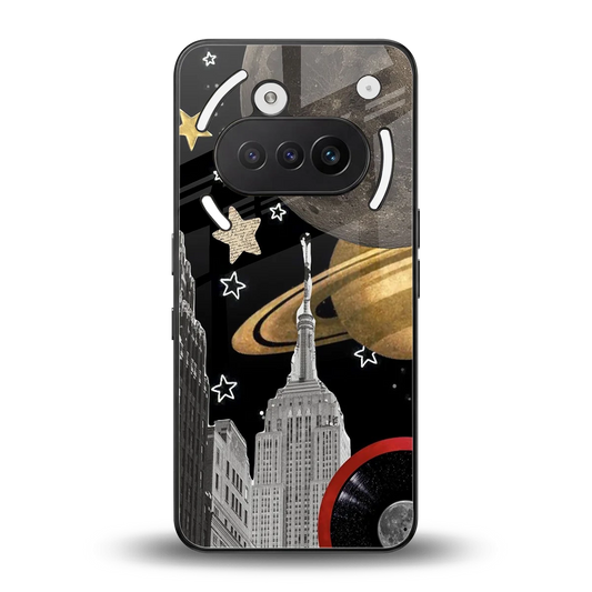 City Cosmos back phone cover | glass case for nothing phone 3a
