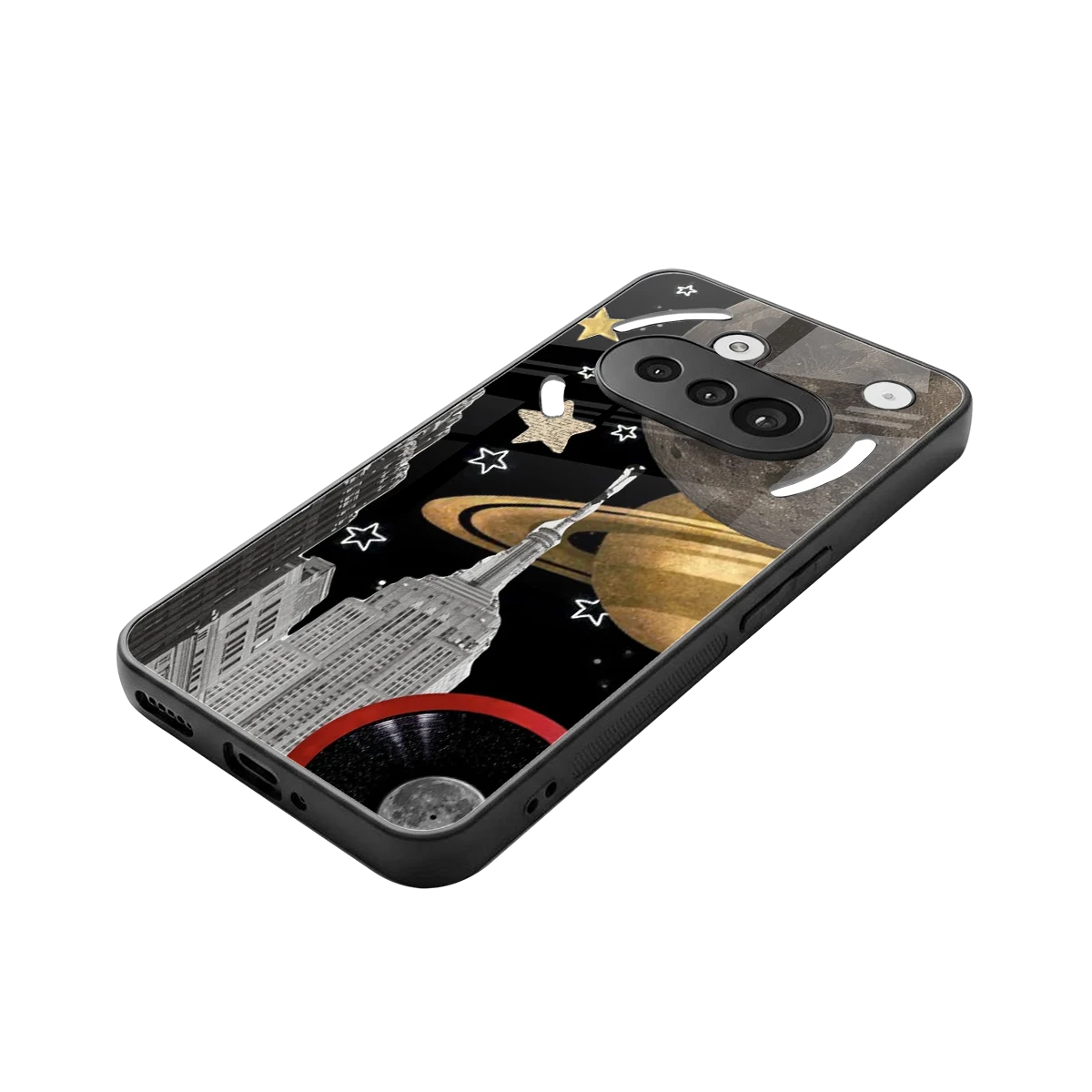 City Cosmos stylish phone case for nothing phone 3a | glossy glass and slim fit