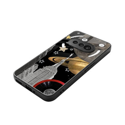 City Cosmos stylish phone case for nothing phone 3a | glossy glass and slim fit
