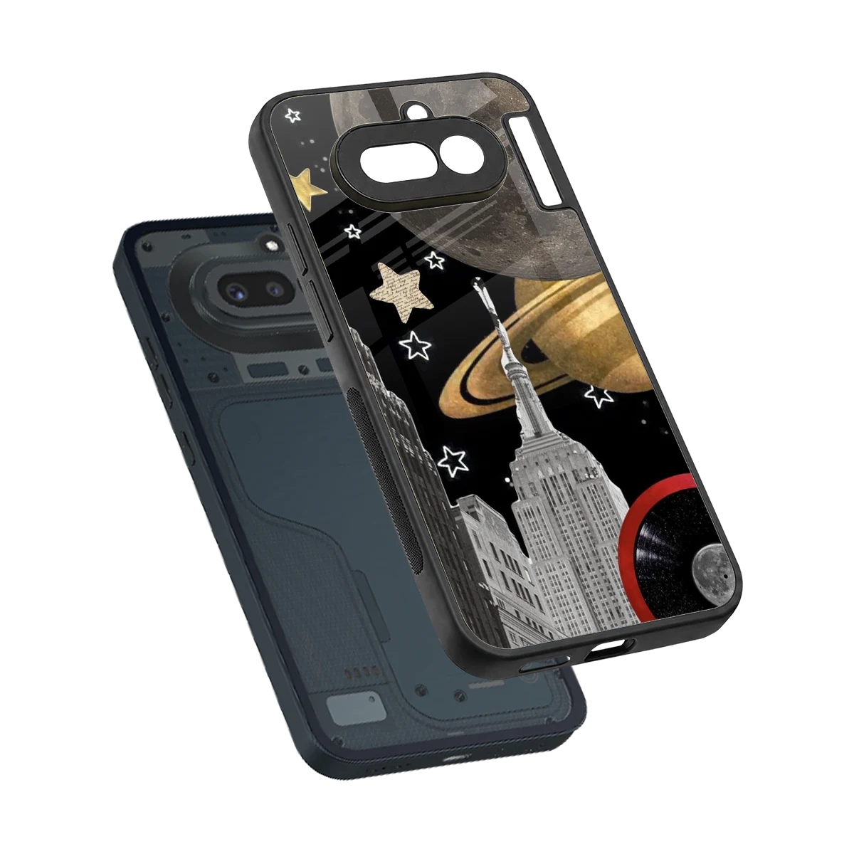 City Cosmos sleek nothing phone 4a cover with tempered glass back and TPU edges