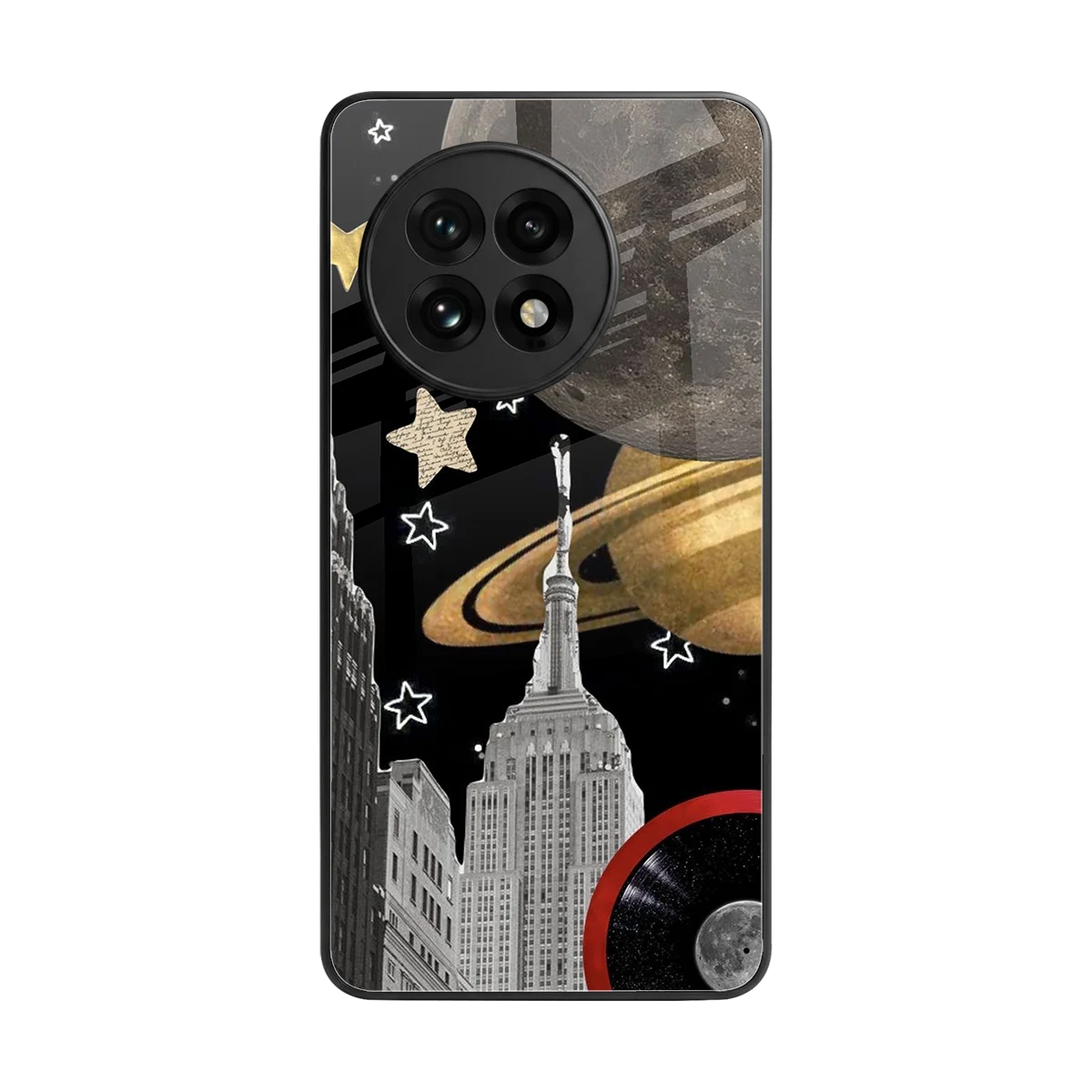 City Cosmos back phone cover | glass case for oneplus 13r