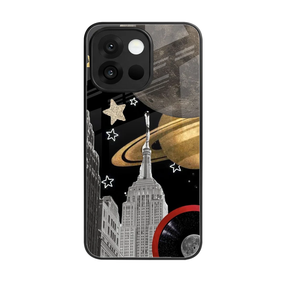 City Cosmos back phone cover | glass case for oneplus 13s
