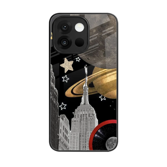 City Cosmos back phone cover | glass case for oneplus 13s