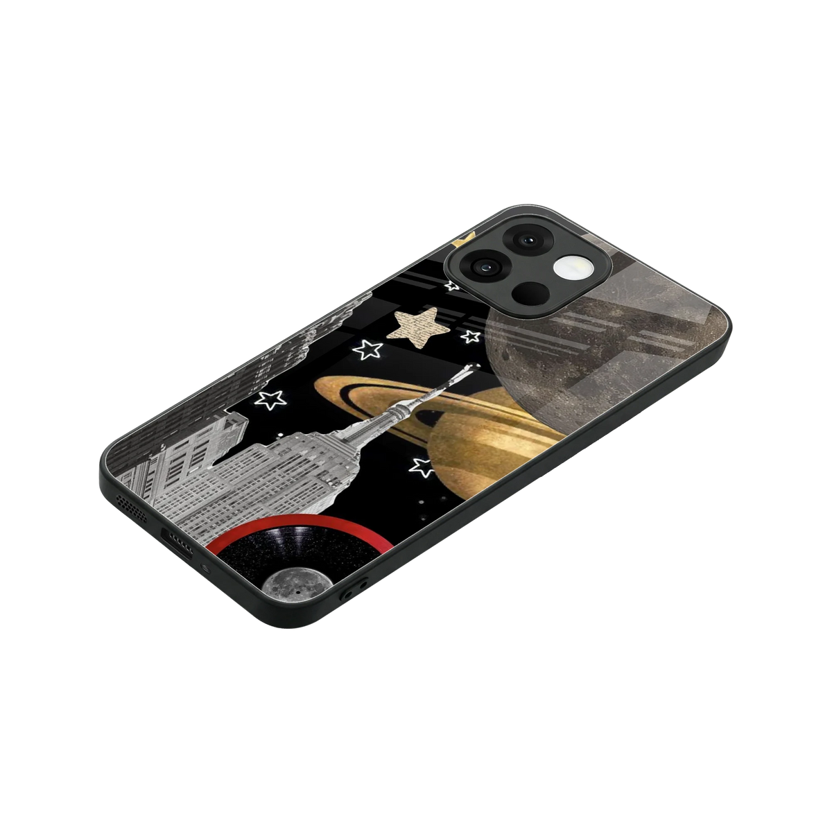 City Cosmos stylish phone case for oneplus 13s | glossy glass and slim fit