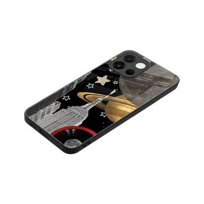 City Cosmos stylish phone case for oneplus 13s | glossy glass and slim fit
