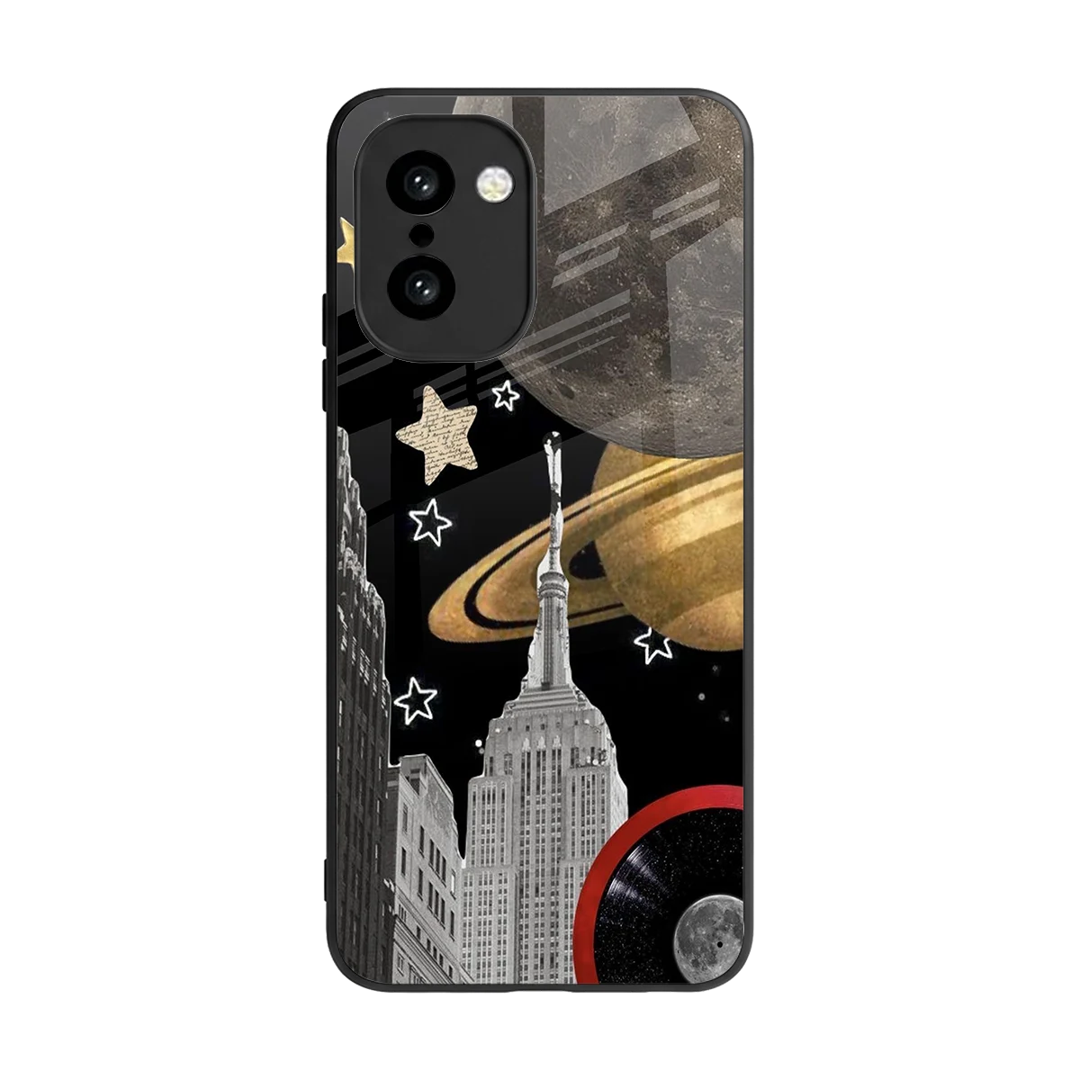 City Cosmos back phone cover | glass case for oneplus 15r