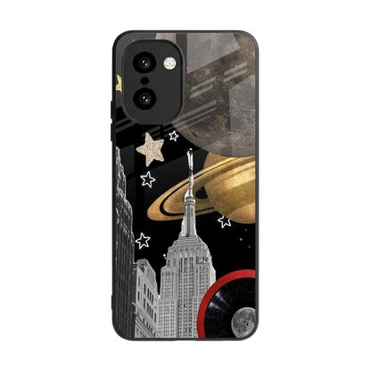 City Cosmos back phone cover | glass case for oneplus 15r