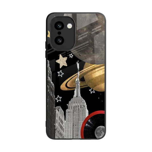 City Cosmos back phone cover | glass case for oneplus 15r