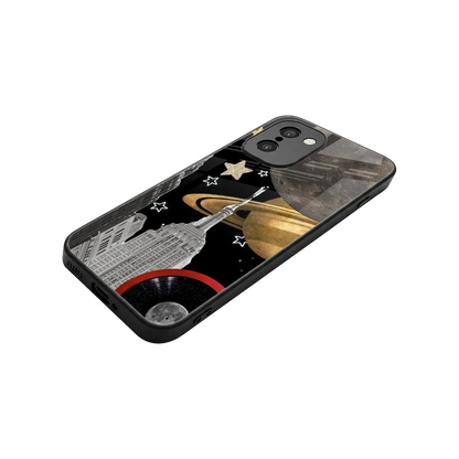 City Cosmos stylish phone case for oneplus 15r | glossy glass and slim fit