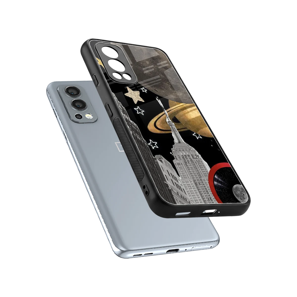 City Cosmos sleek oneplus nord 2 cover with tempered glass back and TPU edges