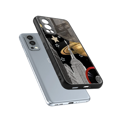 City Cosmos sleek oneplus nord 2 cover with tempered glass back and TPU edges