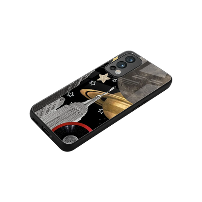 City Cosmos stylish phone case for oneplus nord 2 | glossy glass and slim fit