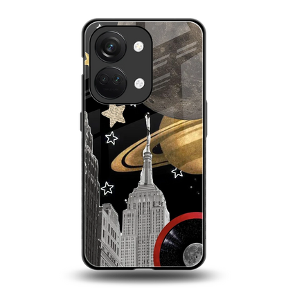 City Cosmos back phone cover | glass case for oneplus nord 3