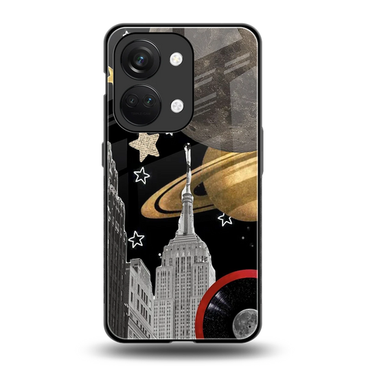City Cosmos back phone cover | glass case for oneplus nord 3