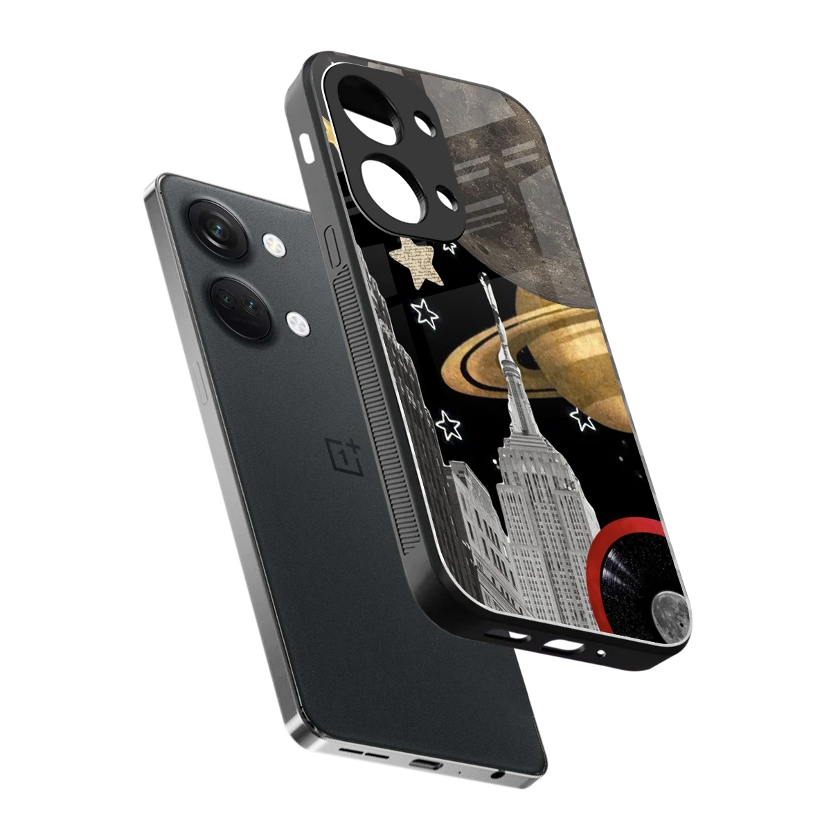 City Cosmos sleek oneplus nord 3 cover with tempered glass back and TPU edges