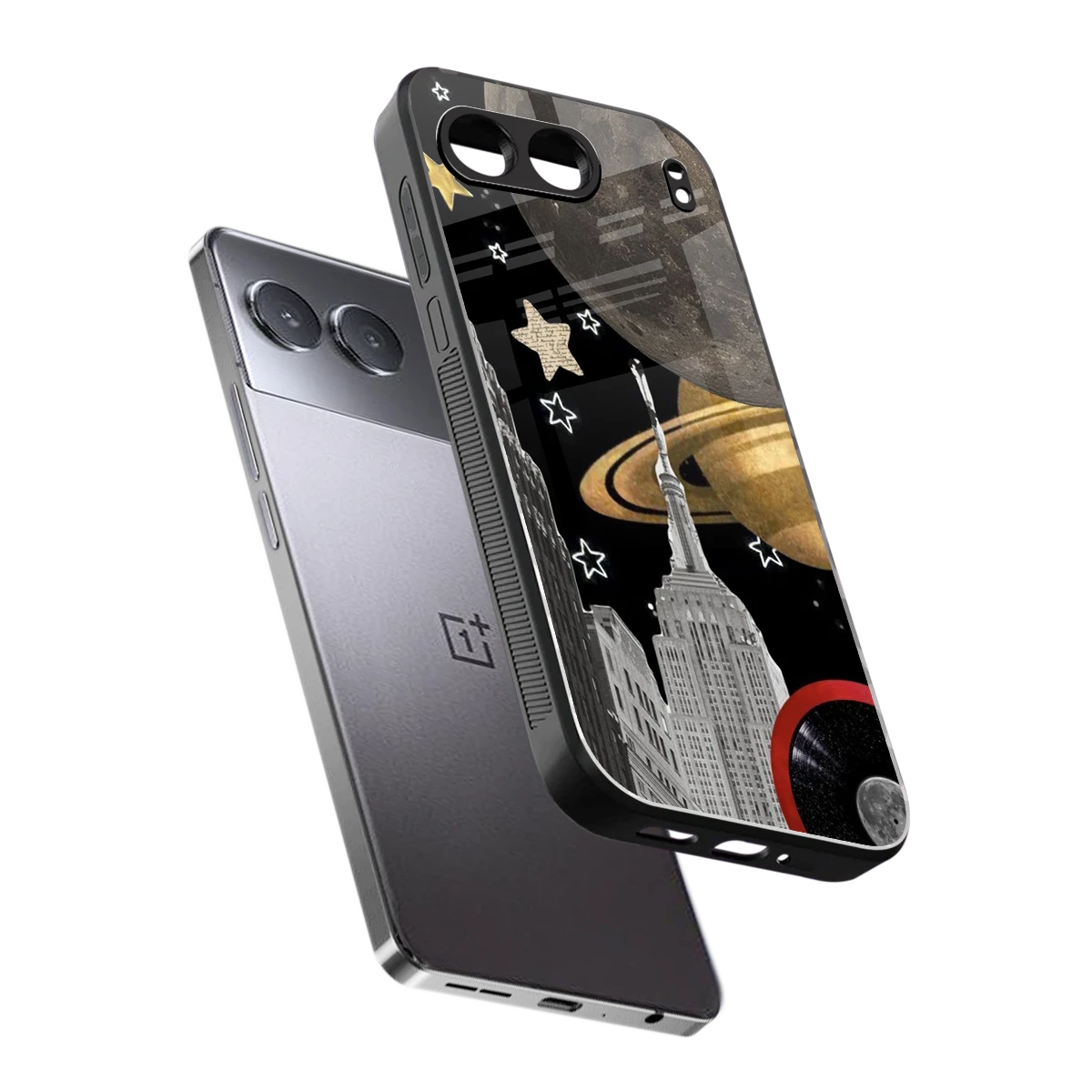 City Cosmos sleek oneplus nord 4 cover with tempered glass back and TPU edges