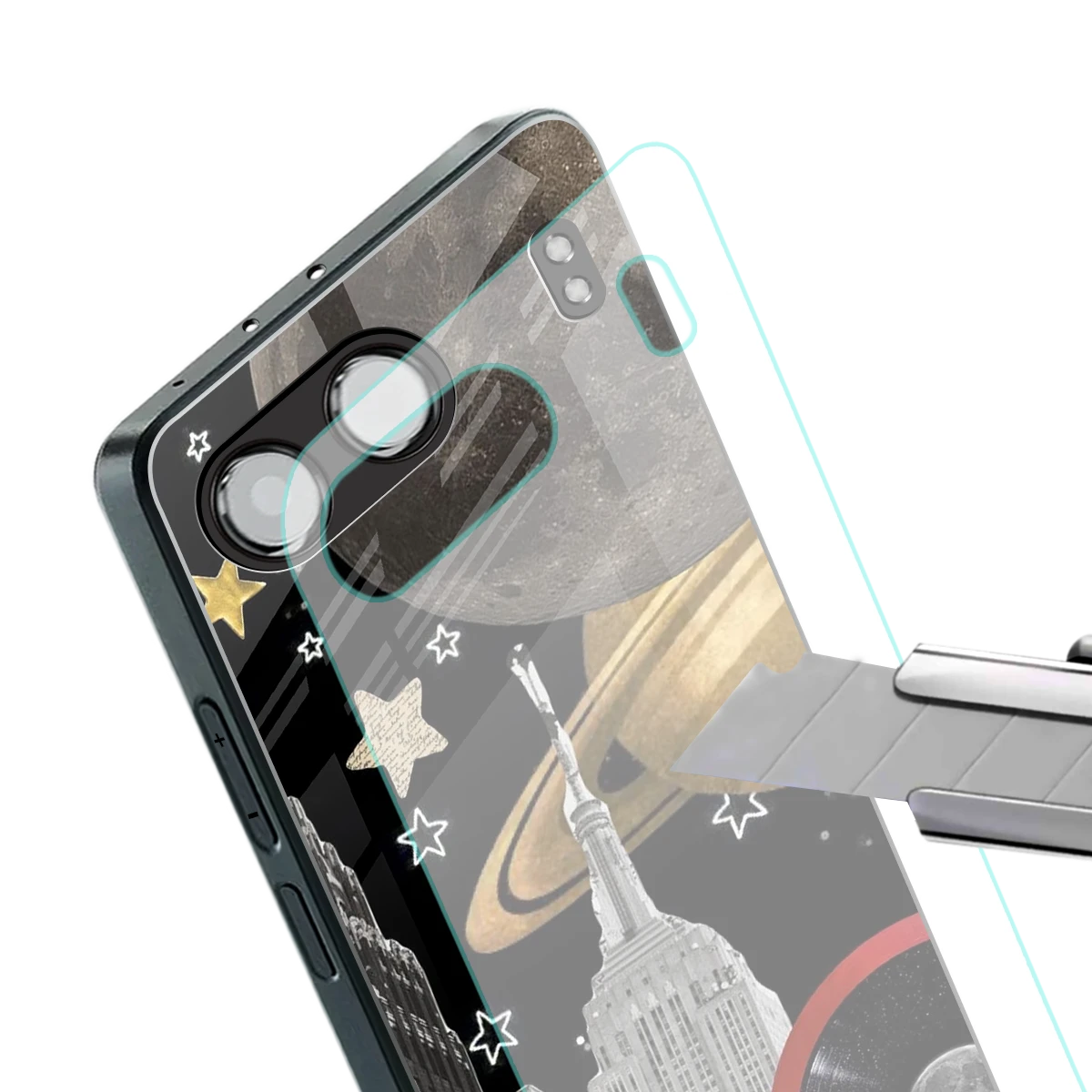 City Cosmos stylish phone case for oneplus nord 4 | glossy glass and slim fit