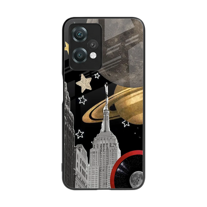 City Cosmos back phone cover | glass case for oneplus nord ce 2 lite