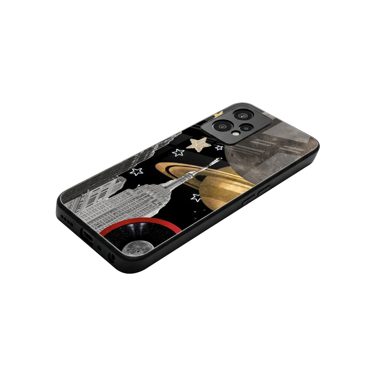 City Cosmos stylish phone case for oneplus nord ce 2 lite | glossy glass and slim fit