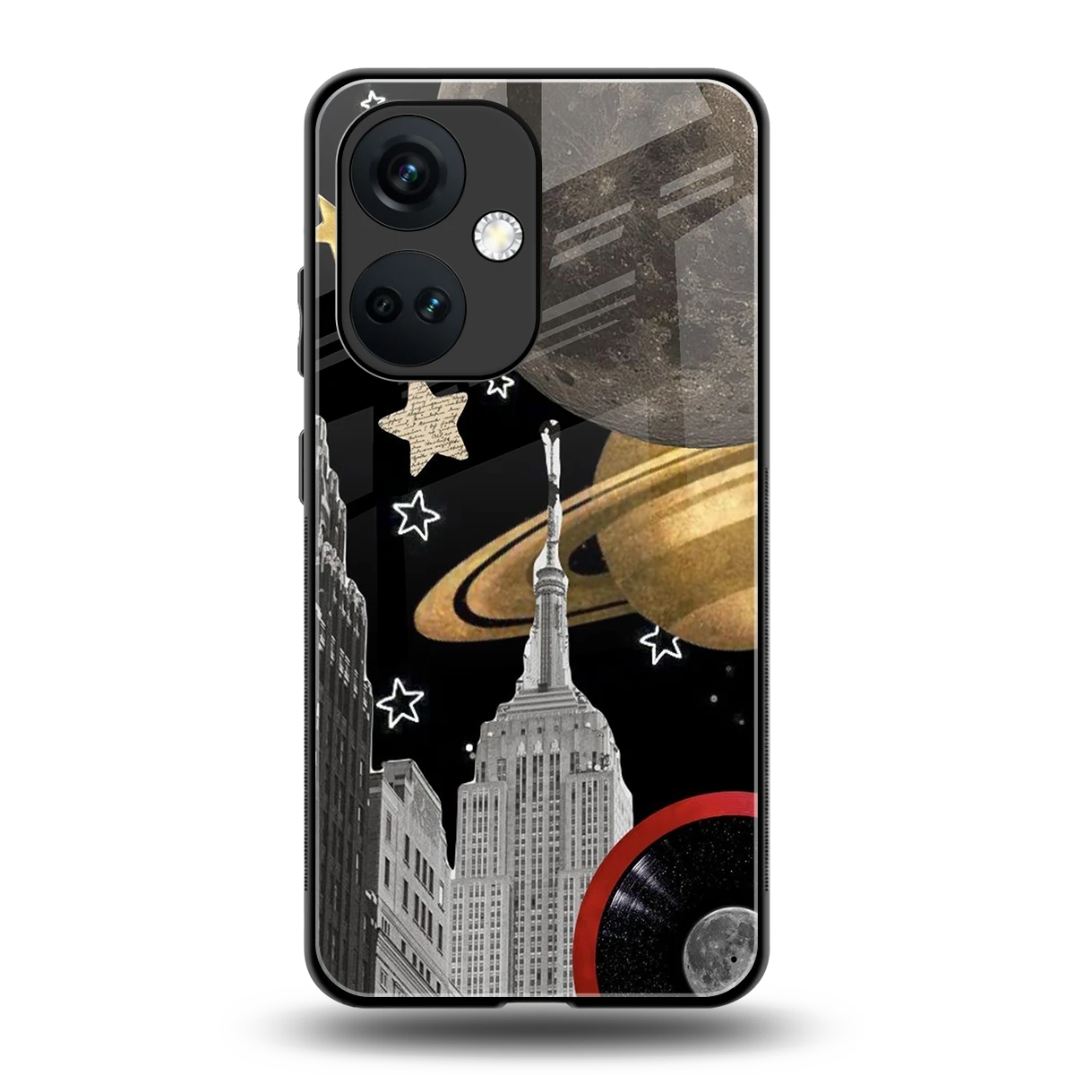 City Cosmos back phone cover | glass case for oneplus nord ce 3